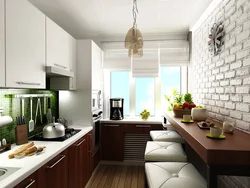 Kitchen design 7 with balcony