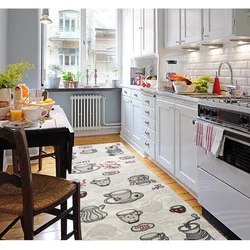 Carpet in a modern kitchen interior