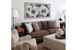 Paintings In The Living Room Interior Above The Sofa In A Modern Style
