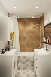Дызайн маленькай ваннай панэльнага дома фота