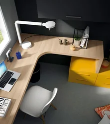Computer Desk In Bedroom Design Photo