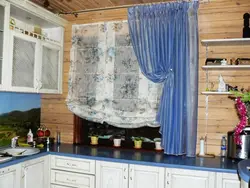 Шторы для сине кухни фото