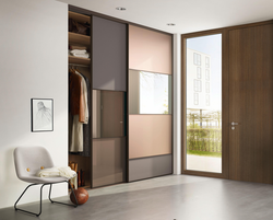 Modern wardrobe in the hallway interior