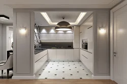 G-shaped kitchens photo in modern style