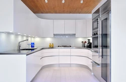 G-shaped kitchens photo in modern style