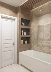 Плиткалардан жасалған ваннаға арналған сөрелер дизайн фотосы