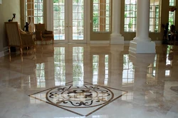 Marble floors in the apartment photo