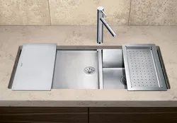 Two sinks in the kitchen photo