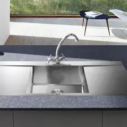 Two sinks in the kitchen photo