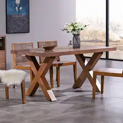 Фото деревянных столов на кухню