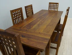 Photo of wooden tables for the kitchen