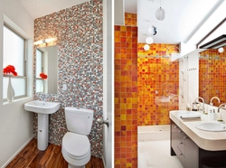Small Bathtub With Mosaic Design Photo