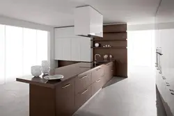 Бело коричневая кухня фото