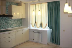 Curtains for a small kitchen in a modern style photo