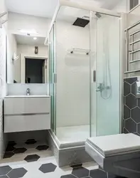 Design Bath With Shower And Washbasin Photo