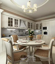 Classic kitchen with built-in appliances photo