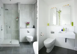 Bathroom shower toilet interior design photo