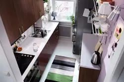 Дызайн кухні размяшчэнне шаф