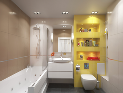 Bath with toilet 8 sq m design photo