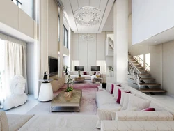 Living Room Interior High Ceilings