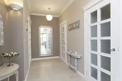 Hallway interior in beige photo