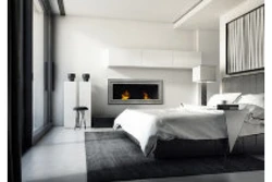 Bedroom interior with fireplace