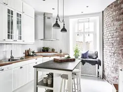 White kitchen in Scandinavian style photo