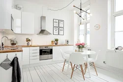 White kitchen in Scandinavian style photo