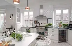 Белая кухня в скандинавском стиле фото
