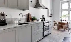 Белая кухня в скандинавском стиле фото
