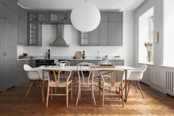 White Kitchen In Scandinavian Style Photo