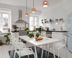 White kitchen in Scandinavian style photo