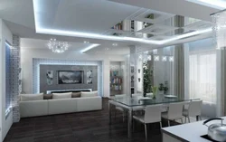 High ceiling design kitchen living room