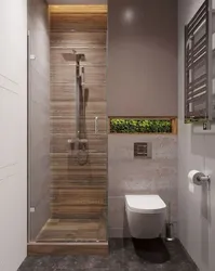 Bathroom design with shower tray and toilet