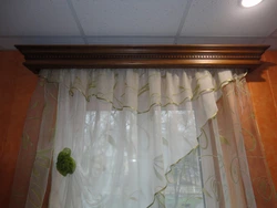 Types of curtain rods for the kitchen photo