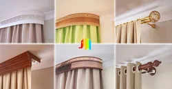Types of curtain rods for the kitchen photo