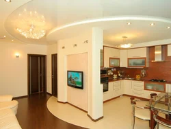 Design Suspended Ceilings For A Living Room Combined With A Kitchen