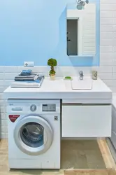 Фото раковины над стиральной машинкой в ванную комнату