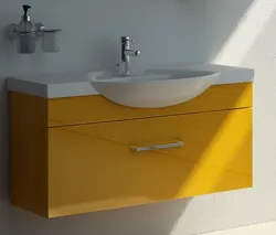 Washbasin In The Bathroom With Cabinet Photo