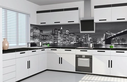 White Kitchen Design With Dark Countertops