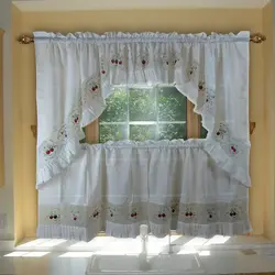 Window decoration in a small kitchen photo
