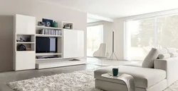 Мебель белая в интерьере гостиной