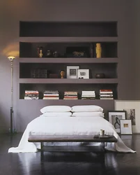 Фото дизайна полки в спальне