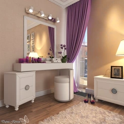 Bedroom Design With Dressing Table By The Bed