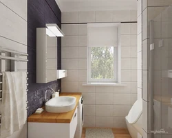 Bathroom 6 sq m with window design photo