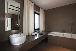 What Color Goes With Brown In A Bathroom Interior?