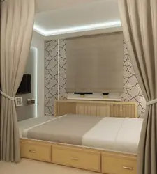 Дызайн спальні 9м2 з акном