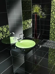 Bathroom Tiles Green Shades Photo