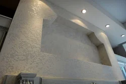 Photo of Venetian plaster on the walls in the kitchen