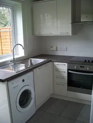 Washing Machine In A Small Kitchen In Khrushchev Photo